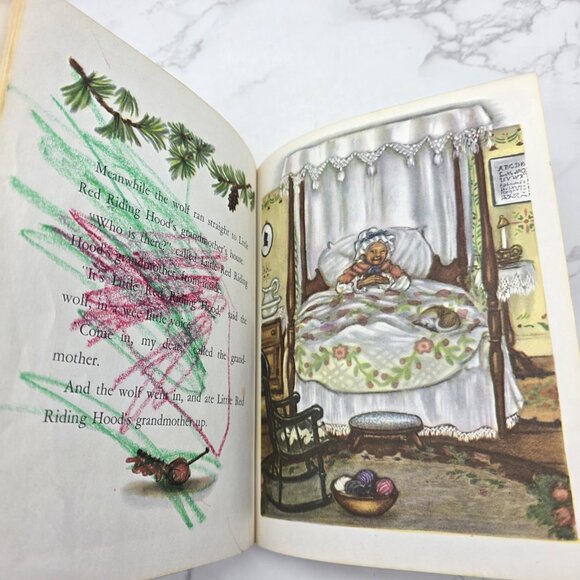 Vintage 1948 A Little Golden Book Little Red Riding Hood By Elizabeth Jones - Picture 8 of 10